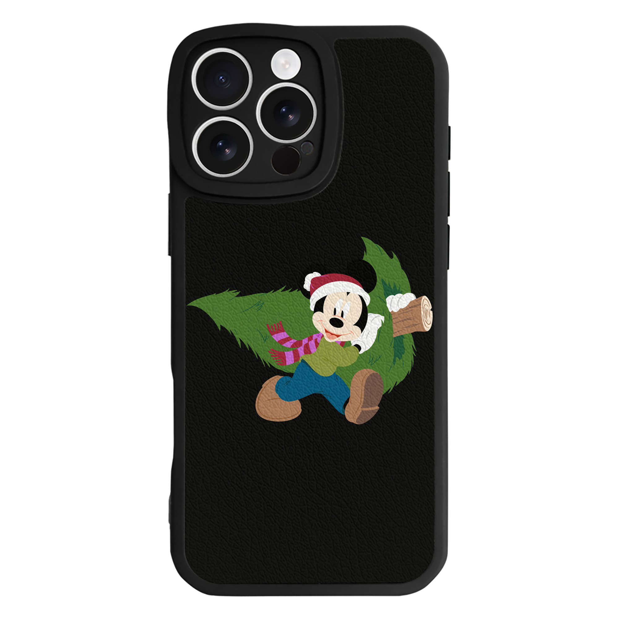 （画像用） ミッキーマウス Mickey Mouse 【iPhone 16シリーズ対応】シリコンスマホケース（レザー調） 材質：シリコン
